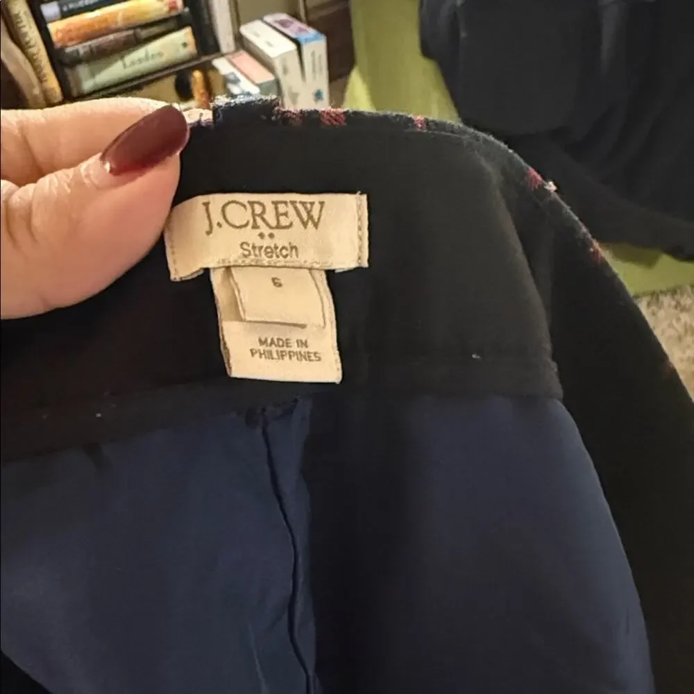 J.CREW wool blend plaid preppy holiday wear pixie trousers 6